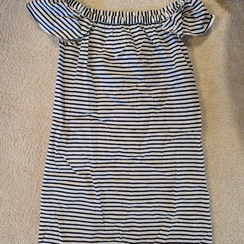 Never worn J. Crew Factory striped cotton poplin dress